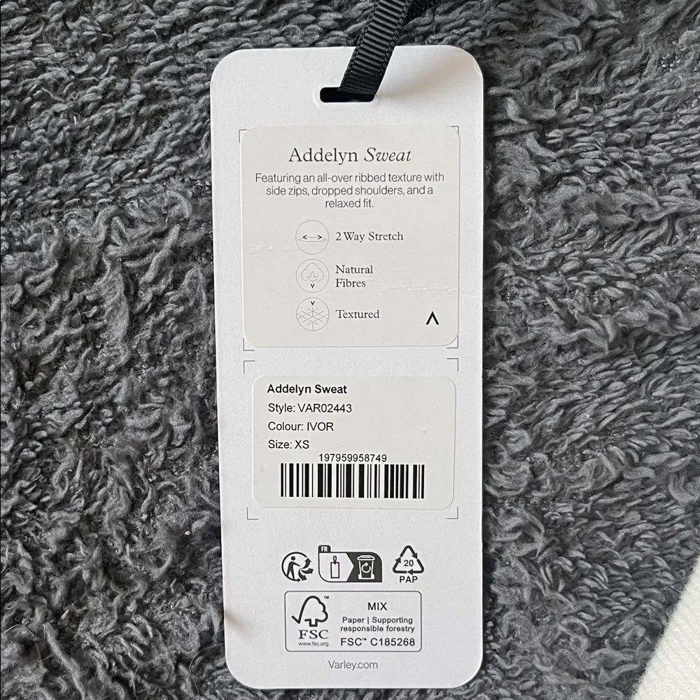 Varley Off-White Ribbed Pullover - Picture 5 of 5